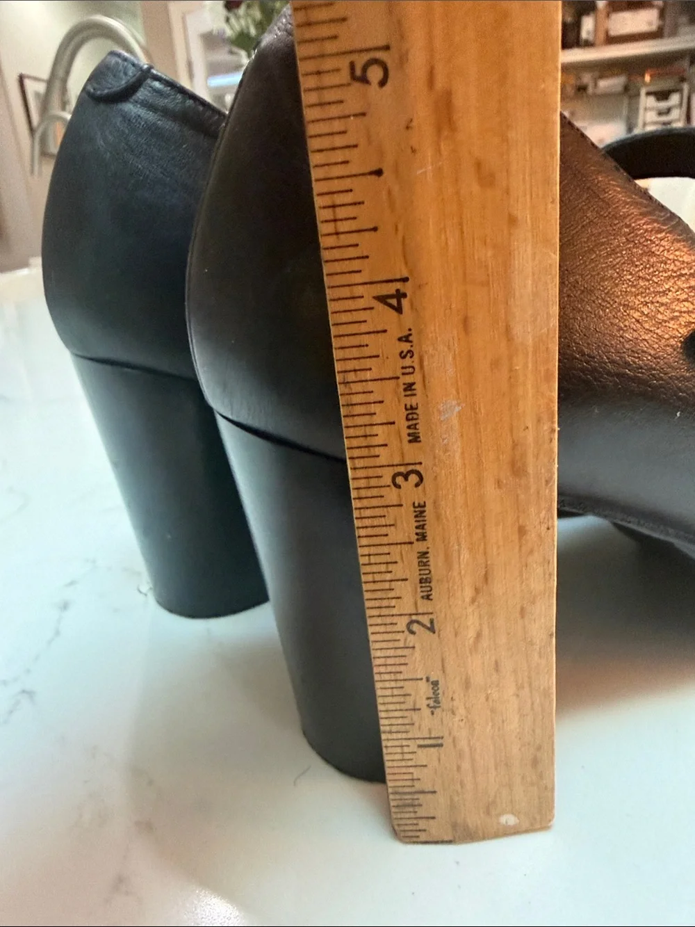 Heeled, Black leather  Mary Jane’s
